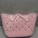 Beach Bag Rubber Tote Bag, Waterproof Washable Proof Travel Bag for Women Handbag for Sports Beach Market Pool