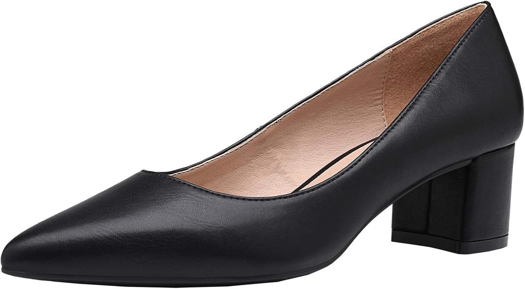 DREAM PAIRS Womens Chunky Low Block Heels Closed Toe Dress Pumps Shoes (6.5)