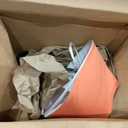 Aspen Creative 56004, Hardback Empire Transitional UNO Lamp Shade, Coral Orange, 4" Top x 10" Bottom x 7" Slant, Slip UNO 33mm