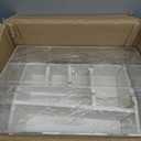 Wood disposable cutlery organizer with acrylic lid-protects from duct and insects-ideal for parties, kitchen and outdoors.