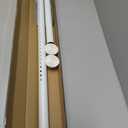 No-Twist Shower Curtain Rod by EZFurni, 4282 Inch Heavy Duty Tension Rod with Lock-In Stability, No Drill, Spring-Loaded Non-Slip Secure Hold for Bathroom, Window, Closet, 1.26" Diameter, White