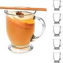 Anchor Hocking Caf Glass Coffee Mugs, 16 oz, Set of 6
