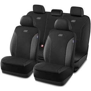 Skechers Car Seat Covers, Work Leather Seat Covers 5-Times Stronger Built-in Webbing, Oxford Fabric Seat Cover Full Sets, Airbag Compatible, Automotive Comfort for Cars, Trucks, SUVs,Black
