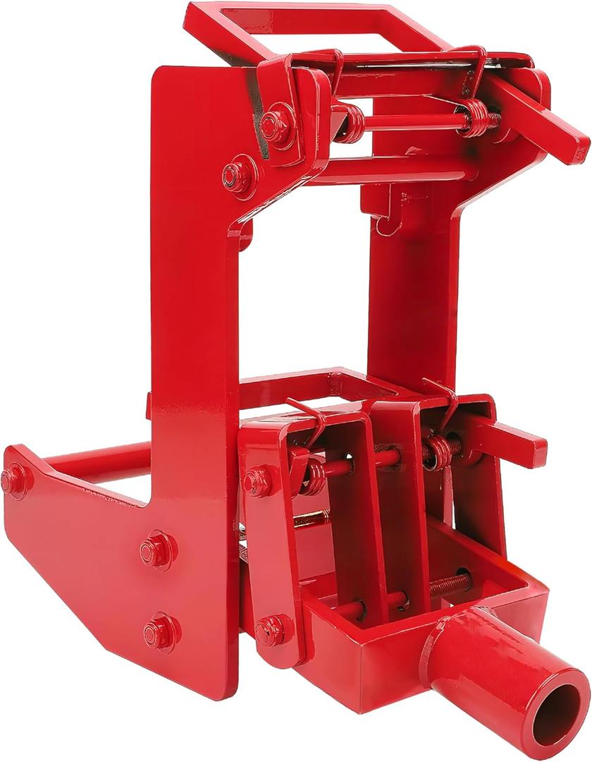 Cast Iron Wall Jack, Heavy-Duty Portable Wall Jacks for 1-7/8 inch Wide x 3-1/2 inch Long fir polesand 1" OD Steel Pipes, for Framing, Lifting Wall Beams, Rated Capacity 1,000 lbs, Red, Pack of 1