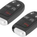 X AUTOHAUX 2pcs Replacement Car Keyless Entry Remote Key Fob Shell Case for Jeep Grand Cherokee 2014-2020 Compass 2017 Renegade 2016-2018 M3N-40821302