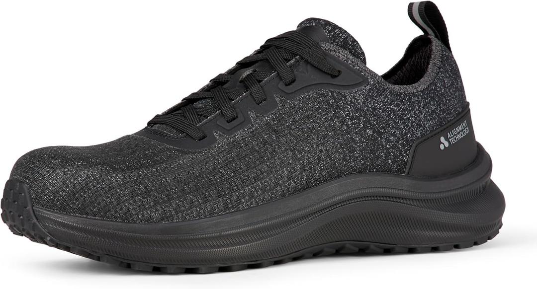 Amazon Basics Unisex-Adult Work Safety Shoes with Protalus Alignment Technology, Composite Toe, Slip Resistant (19.5 Women/18 Men, Black)