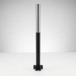 Adjustable Steel Table Leg Replacement Chrome/Black Desk Support Pole Base Mount