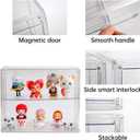 BOHOIDEE 2 Tiers Clear Display Case for Figures, Acrylic Storage Organizers Box with Magnetic Door, Wall-Mounted Dustproof Showcase for Collectibles Action Figure
