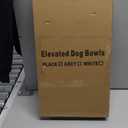 Elevated Dog Bowls for Medium Large Size Dogs, Non-Slip Dog Feeder with 1*Stainless Steel Dishes & 1*Slow Feeder Bowl, 5 Heights Adjustable Raised Bowls to 3.15-8.66-9.84-11.02-12.2 (Black)