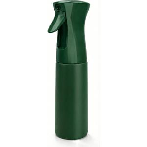 Hula Home Continuous Spray Bottle for Hair (10.1oz/300ml) Empty Ultra Fine Plastic Water Mist Sprayer  For Hairstyling, Cleaning, Salons, Plants, Essential Oil Scents & More - Green