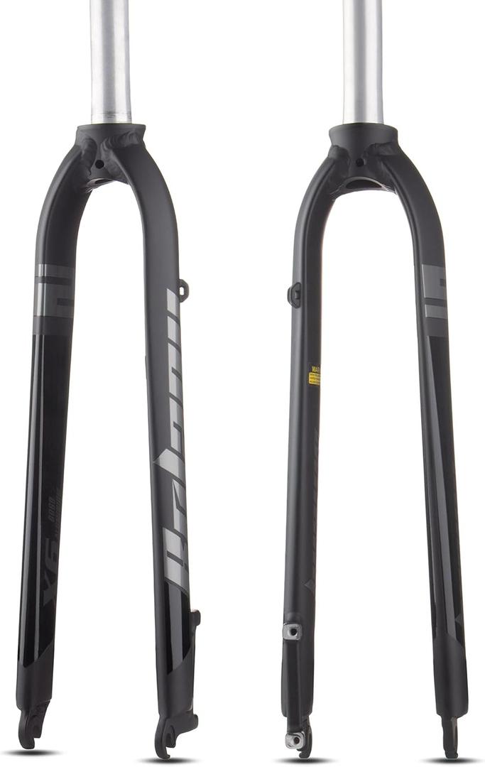 BOLANY Bike Rigid Suspension Forks 1-1/8" Threadless Straight Steerer Universal 26/27.5/29" Disc Brake 9mm QR MTB Front Forks Aluminum Alloy Super-Light Bike Forks