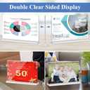 Acrylic Sign Holder 8.5 x 5.5 Horizontal, 8Pack Double-Sided Standup Table Top Clear Sign Holders, T Shape Plastic Acrylic Picture Frame Menu Flyer Paper Holder Display Stands for Office Store Wedding
