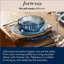 FORTESSA Nyssa 18/10 Stainless Steel Flatware, 20 Piece Place Setting With Table Knives, Forks and Spoons (Service For 4), Dishwasher Safe, Mirrored