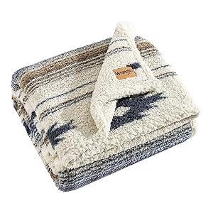Wrangler - Throw Blanket, Ultra Soft Plush Bedding with Sherpa Reverse, Perfect for Lounging, Oeko-Tex Certified (Coyote Sands Brown, 50" x 60")