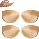 Super Thick Bra Pads Inserts for Push Up, 2 Pairs Breast Enhancers Sport Padding Add 1-2 Cups for Women Swimsuits