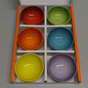 Le Creuset Stoneware Set Of 6 Vancouver Pinch Bowls, Pastel Multi Color