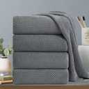 Hailea Gray Bath Towels Set 35x70 Inches - Luxury 600 GSM Oversized Bath Sheet Towel,Extra Large Microfiber - Quick Dry,Highly Absorbent,Super Soft Shower Towels Spa Hotel Bathroom Towel Set (4-Pack)