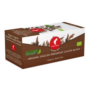 Julius Meinl Organic Ceylon English Breakfast Blend Black Tea 25 tea bags - Plastic Free Packaging & Biodegradeable Filter (Best By: 05/03/2028)