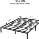 IDEALHOUSE 12 Inch Full Bed Frame No Box Spring Needed, Heavy Duty Metal Platform Bed Frame Full Size for Bedroom Easy Assembly, Noise Free, Black, Full
