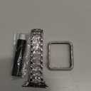 SUPOIX Compatible with Apple Watch Band 42mm + Case, Women Jewelry Bling Diamond Metal Bands & 2 Pack Protective Cover Cases for iWatch Series 3/2/1(Silver/42mm)