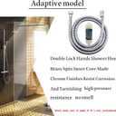 2 x Klabb stainless steel Shower Hose With Filter Element, 59 Inches Chrome Handheld Shower Head Hose With Brass insert and nut. replace shower hose with 1/2" NUT