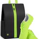 Youth Soccer Cleat Bag - Odor-Absorbing Lightweight Shoe Organizer | Smell-Proof Travel & Gym Storage with Active Carbon Fabric (Fits Spikes, Cleats, Basketball, Volleyball (UP TO US11, Black)