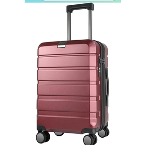 KROSER Hardside Expandable Carry On Luggage with Spinner Wheels & Built-in TSA Lock, Durable Suitcase Rolling Luggage with USB Port, Carry-On 20-Inch, Burgundy