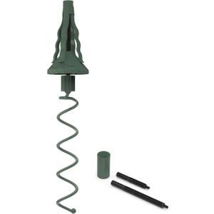 [Christmas Tree Topper Holder] - Twist-on Holiday Universal Tree Topper Stabilizer Fits Most Base Types- Metal Green Support Rod with Adjustable attachments to stabilize Seasonal Treetop Ornaments