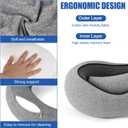2 x Travel Pillows for Airplanes, 2024 New Pillow for Traveling, Soft Airplane Neck Pillow, Memory Foam Travel Neck Pillow for Long Flight, Suitable for Airplanes, Offices and Cars