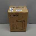 TIPGO Bathroom Trash Can with Lid, 2.1 Gallon / 8 Liter Small Garbage Can, Press Top Bin, Stainless Steel Wastebasket with Pop-Up Lid for Bedroom, Living Room, Office (Cream)