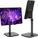 Doboli Cell Phone Stand, Phone Stand for Desk, Phone Holder Stand Compatible with iPhone and All Mobile Phones Tablet, Gifts for Adults Women Men Mom Wife, Black