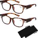Magnifying Glasses with Lights Bright LED Readers Blue Light Blocking Reading Glasses with LED Lights for Men Women Eyeglasses Lighted Magnifier Nighttime LED Reading Glasses+150