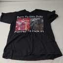 Born To Dilly Dally Forced To Lock In Cat Meme Funny Memes T-Shirt L
