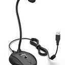 Fifine USB Computer Microphone, Plug &Play Desktop Condenser PC Laptop Mic,Mute Button with LED Indicator, Compatible with Windows/Mac, Ideal for YouTube,Zoom,Recording,Twitch Games(K054)