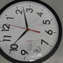 AKCISOT Wall Clock 10 Inch Silent Non-Ticking Modern Clocks Battery Operated - Analog Small Classic for Office, Home, Bathroom, Kitchen, Bedroom, School, Living Room(Black)