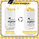100 Pcs Class of 2026 Graduation Popcorn Bags with Stickers Thanks for Popping by Popcorn Bags to Celebrate Smile Style Grease Resistant Snack Treat Paper Individual Servings for Party Favors(Black)