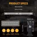 Samman 20Inch LED Light Bar 136 Beads Spot Flood Combo Beam Driving Light Off Road Light for Truck Pickup SUV 1PCS