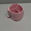 Hippywell Elephant Toothbrush Holder for Kids, Suction Cup Electric Toothbrush and Toothpaste Holder for Toddler, Easy Clean 6 Slots with Hanging Towels or Bath Ball for Bathroom Vanity, Sink（Pink）