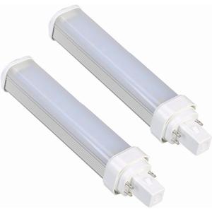 SATZOL 11W G24Q-3/GX24Q-3 LED Bulb, 4 Pin CFL LED Replacement, G24Q-3 PLC-26W Replacement, 1100LM, 120V 6000K LED Horizontal PL Bulb, Bypass The Ballast (Cool White 6000K)