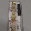 MioHHR Solid Stainless Steel Band Compatible with Apple Watch 38mm(Series 3/2/1) 40mm(Series SE/6/5/4) 41mm(Series 9/8/7) Metal Strap with Soft TPU Case for iWatch Bands for Women and Men, Gold