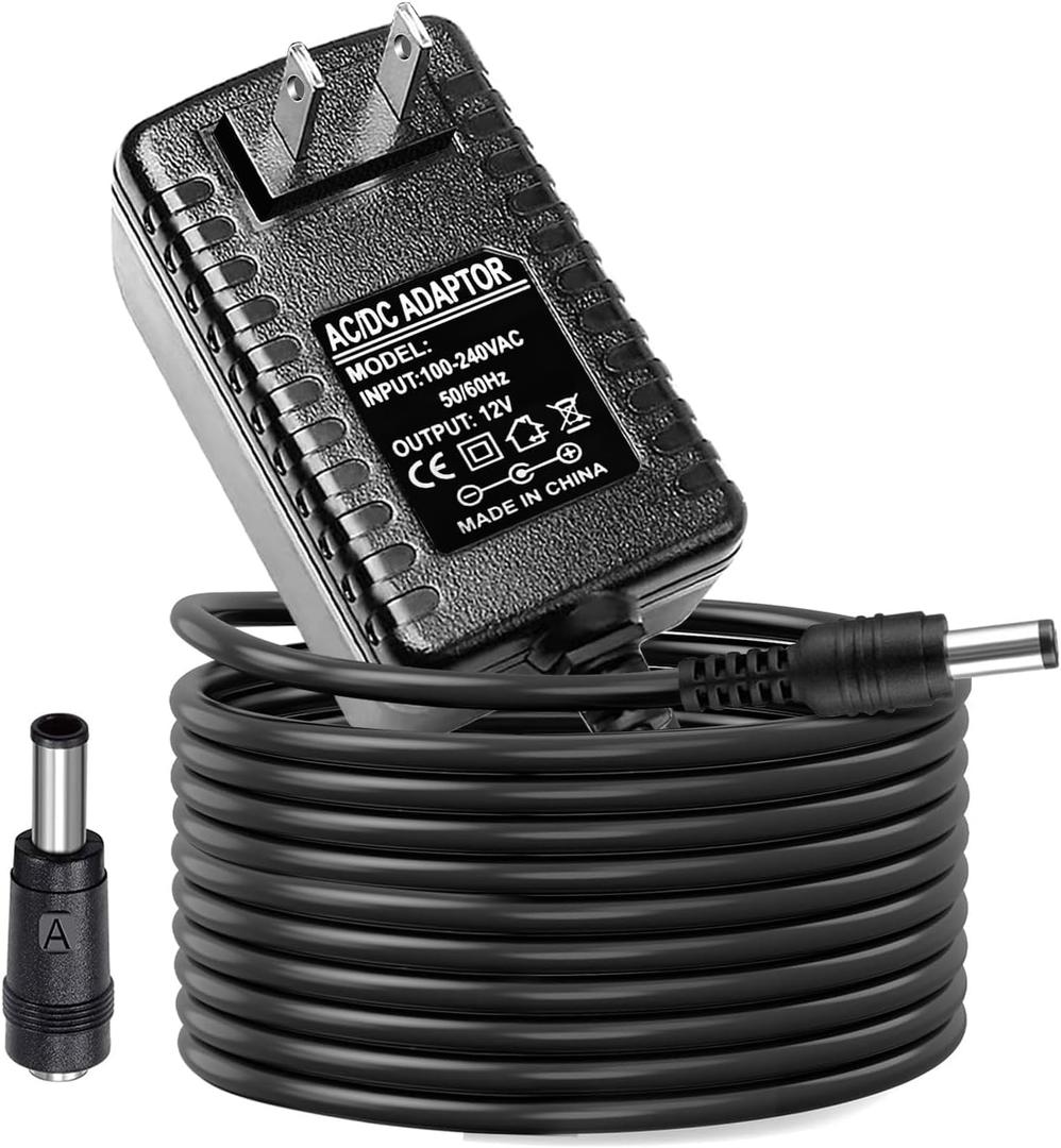 12V 2A Ac Dc Adapter Compatible for Casio Privia Power Cord Casio Digital Piano Keyboard AD-A12150LW, AD-A1215LW PX-130 PX-350 PX-160 PX-150 CDP-120 CTK-6000 CTK-6300 CTK-7200 Power Supply Cable