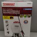 Chapin International 63924 4-Gallon 24V Extended Spray Battery Backpack Sprayer, with Adjustable Brass Nozzle, 1-Pack, Translucent White