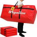 Windyun 4 Pack 98 Gallon Extra Large Moving Bags XXL Heavy Duty Storage Bag with Strong Zipper Handle Jumbo Big Tote Box Foldable for College Dorm Travel Clothes Duffle Blanket Pillow(Red)