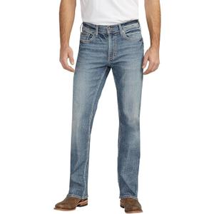 Silver Jeans Co. Men's Zac Relaxed Fit Straight Leg Jean - Legacy (34W x 30L, Med Wash Ekc286)