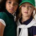 The Children's Place Girls' Short Sleeve Ruffle Pique Polo (Green, L)