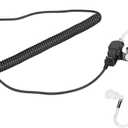 3.5mm Surveillance Single-Wire Listen Only Earpiece Walkie Talkie with Covert Tansparent Acoustic Tube Headset Police Law Enforcement for Speaker Mics