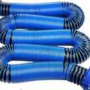 SheeChung 20FT RV Sewer Hose Kit, RV Hose Fittings, Heavy-Duty Camper Sewer Hose with Leak-Proof Swivel Fittings, 90° Clear Elbow, 2 Storage Caps, TPE Tech for Crush-Proof & UV-Resistant