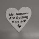 2 x Pulse Brands Engagement Photo Prop Sign - My Humans are Getting Married - Engagement Gifts - Bride to Be - Engaged - Engagement Gifts for Couples (White)