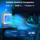 Portable Air Conditioner,3-IN-1 Evaporative Air Cooler,3 Speeds 2 Spray Outlets,900 Visiable Tank,7 Colors Light,2 Timers,Personal Mini Desktop Cooling Fan,Small AC Unit for Room Kitchen Office RV Car