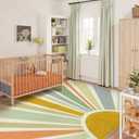 STARUIA Sun 8x10 Washable Area Rugs for Living Room, Non-Slip Backing Large Boho Rainbow Nursery kids Area Rug for Bedroom, Carpet Rug for Dining Guest Room Classroom Office Nursery Kids(Monet, 8'x10')